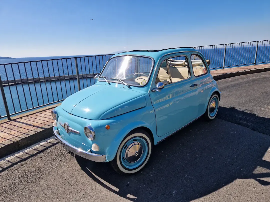 Fiat 500 F — Sky Blue